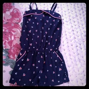 Nautica Mädchen Strampler - Peacoat Flamingo Design Größe 4